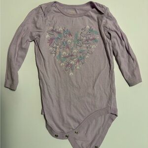 George Baby Lavender Unicorn Long Sleeve Onesie